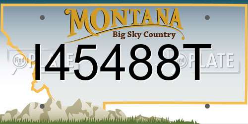 I45488T Montana License Plate