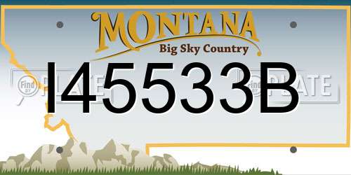 I45533B Montana License Plate