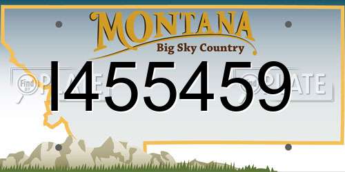 I455459 Montana License Plate