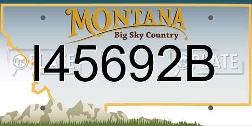 I45692B Montana License Plate