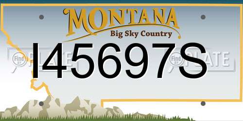 I45697S Montana License Plate