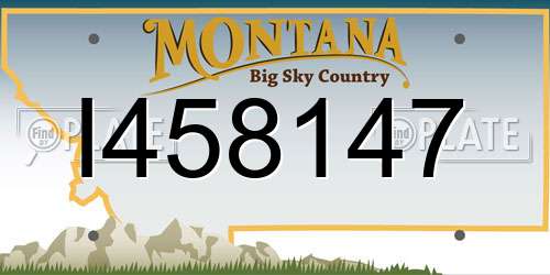 I458147 Montana License Plate