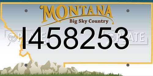 I458253 Montana License Plate