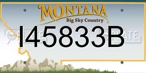 I45833B Montana License Plate