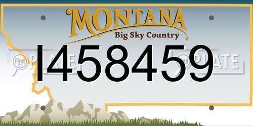 I458459 Montana License Plate