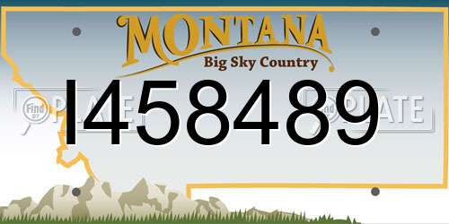 I458489 Montana License Plate