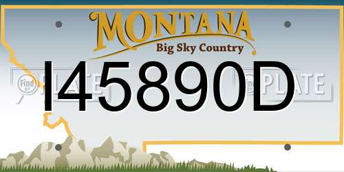 I45890D Montana License Plate