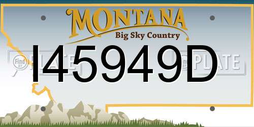 I45949D Montana License Plate