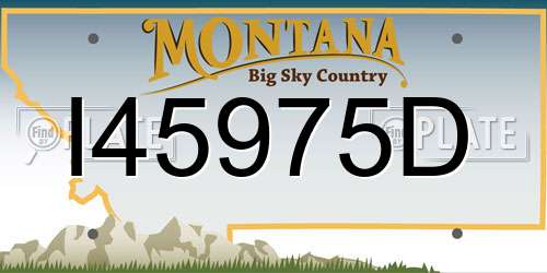 I45975D Montana License Plate