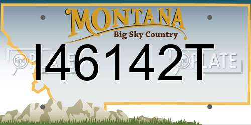 I46142T Montana License Plate