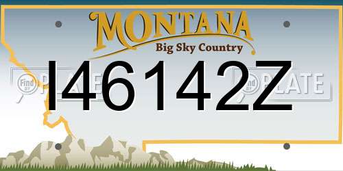 I46142Z Montana License Plate