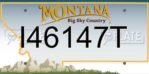 I46147T Montana License Plate