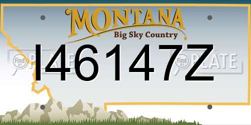 I46147Z Montana License Plate