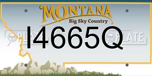 I4665Q Montana License Plate