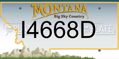 I4668D Montana License Plate