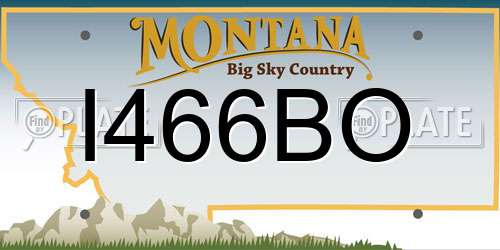 I466BO Montana License Plate
