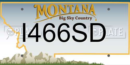 I466SD Montana License Plate
