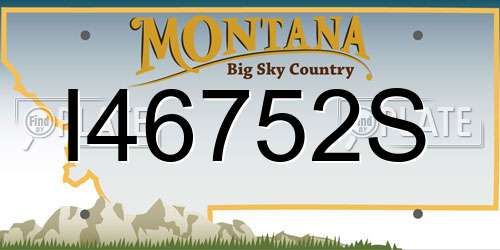 I46752S Montana License Plate