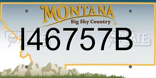 I46757B Montana License Plate