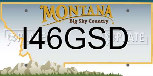 I46GSD Montana License Plate