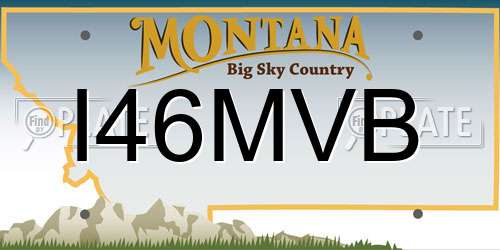 I46MVB Montana License Plate