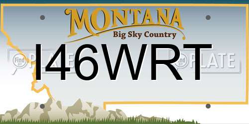 I46WRT Montana License Plate