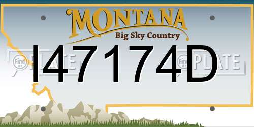 I47174D Montana License Plate