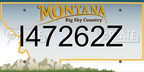 I47262Z Montana License Plate