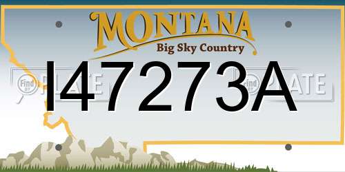 I47273A Montana License Plate