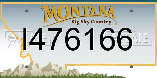 I476166 Montana License Plate