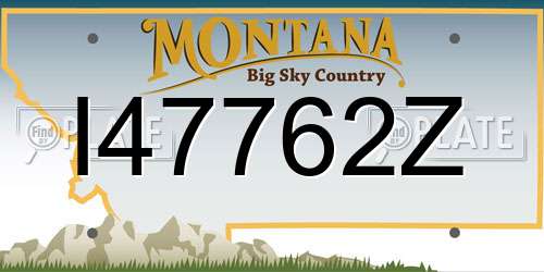 I47762Z Montana License Plate