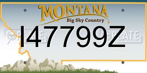I47799Z Montana License Plate