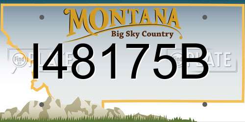 I48175B Montana License Plate