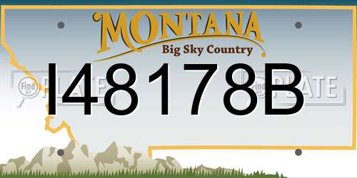 I48178B Montana License Plate