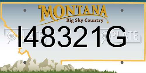 I48321G Montana License Plate
