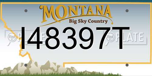 I48397T Montana License Plate