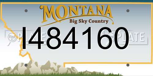 I484160 Montana License Plate