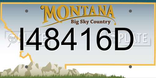 I48416D Montana License Plate