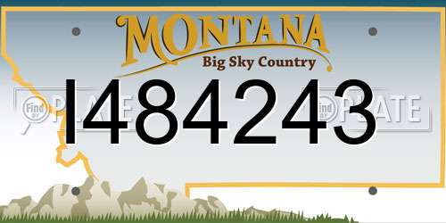 I484243 Montana License Plate