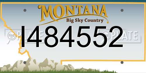 I484552 Montana License Plate