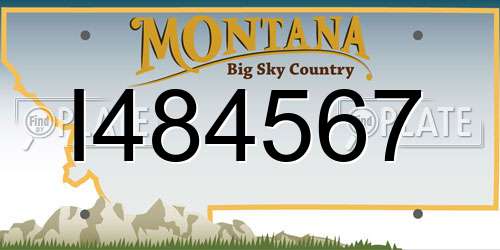I484567 Montana License Plate