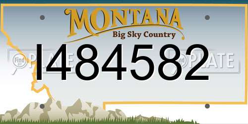 I484582 Montana License Plate