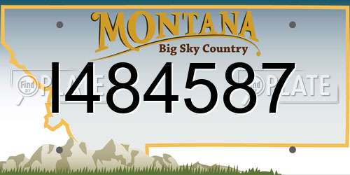 I484587 Montana License Plate