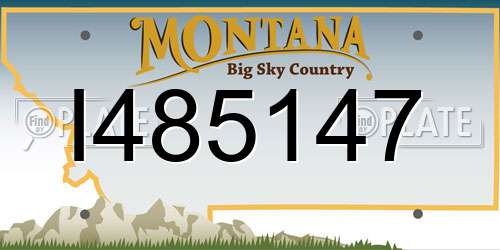 I485147 Montana License Plate