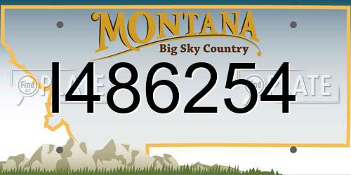 I486254 Montana License Plate