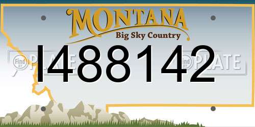 I488142 Montana License Plate