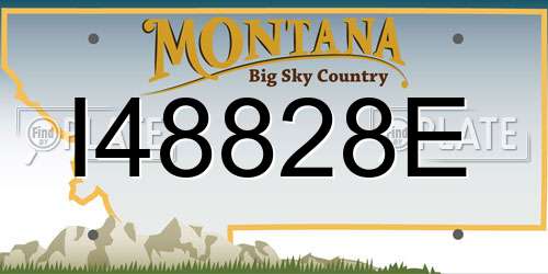 I48828E Montana License Plate