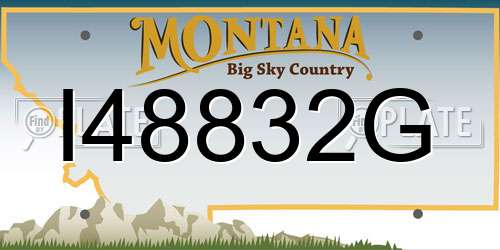 I48832G Montana License Plate