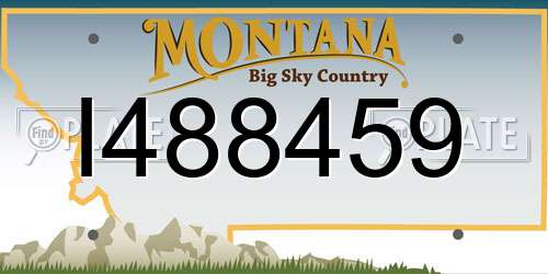 I488459 Montana License Plate