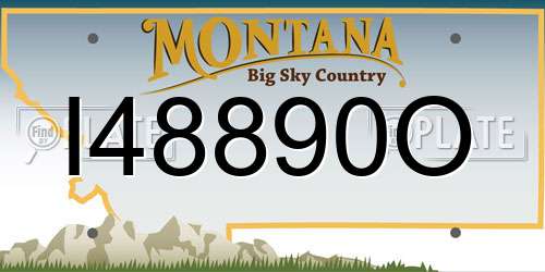 I48890O Montana License Plate